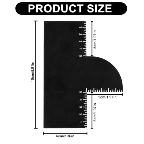 Barber Hairline Shaping Tool with Measurement Scale - Reusable