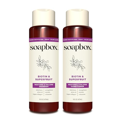 Soapbox Biotin & Super Fruit Volume Shampoo & Conditioner Set 16oz