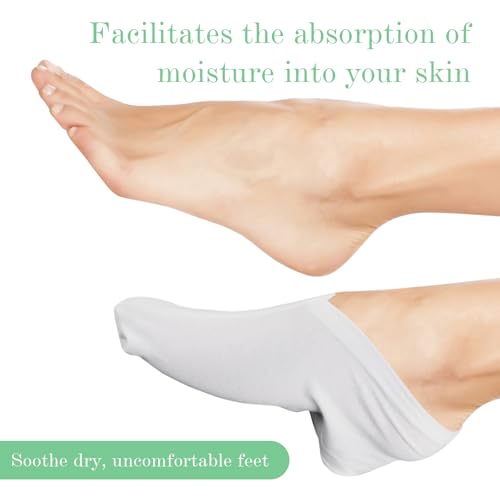 Moisturizing Cotton Socks for Dry Feet - Overnight Spa Treatment