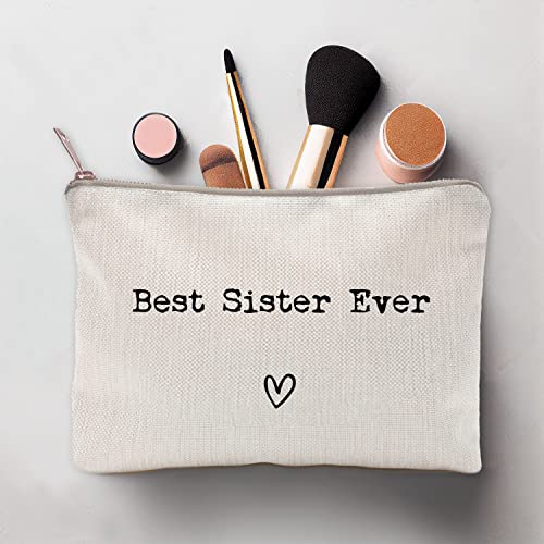 Best Sister Ever, Sister Gift, Missing You, Send Love, Makeup Case, Toiletry Bag, Gift for Friend, Makeup Bag for Best Friends, Best Friends Gifts