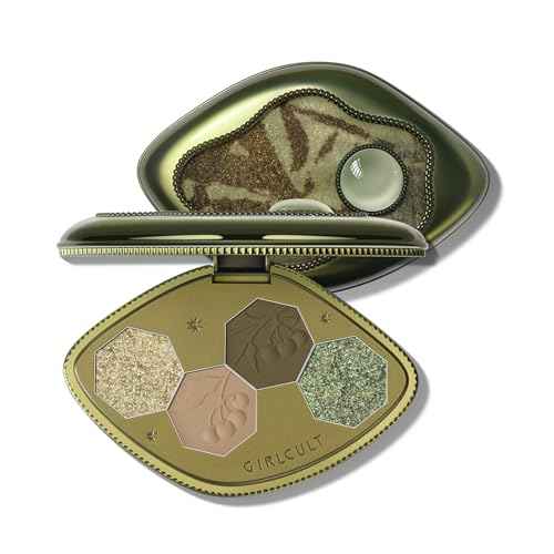 GIRLCULT 4-Color Eyeshadow Palette ? Pigmented Makeup Palette with Matte & Shimmer Finishes, Long-Lasting & Blendable, Built-in Mirror, Ideal for Natural Eye Looks or Smoky Eye Kit #60