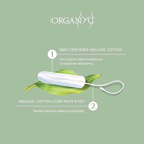 Organyc 100% Organic Cotton Tampons, No Applicator, 16ct