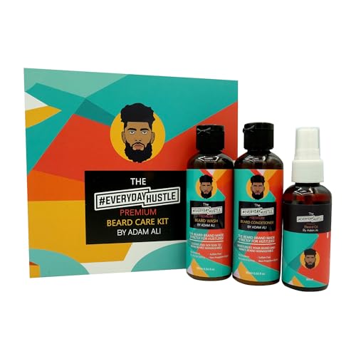 #EverydayHustle Complete Beard Care Kit for Men with Beard Shampoo, Beard Oil, Beard Conditioner