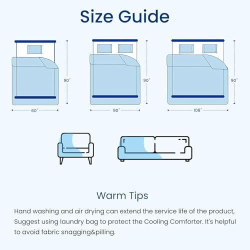 Topcee Queen Size Cooling Comforter - Double-Sided Ice Blanket