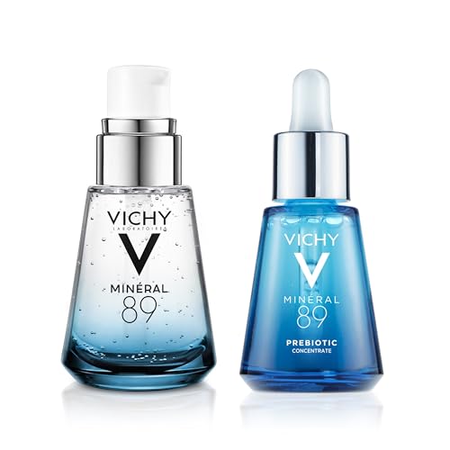 Vichy Mineral 89 Prebiotic Defense & Recovery Concentrate, Niacinamide Serum For Face, Skin Barrier Repair Seum With Antioxidants, Pore Minimizer & Hydrating Serum For Dull, Dry Skin