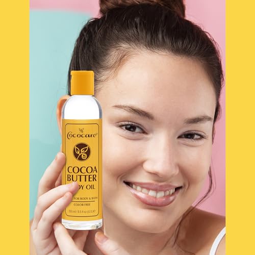 Cococare Cocoa Butter Body Oil 8.5 Fl Oz - Lightweight and Fast Absorbing - 2 Pack
