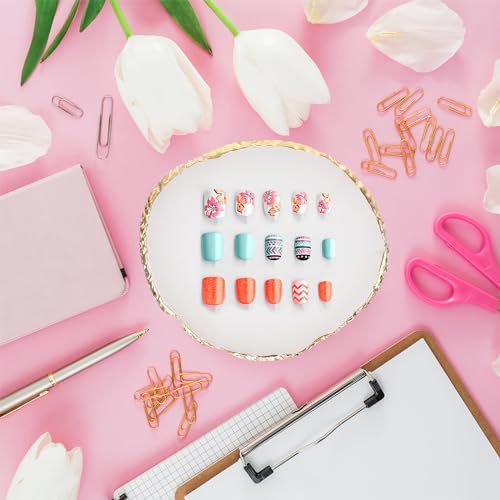 Resin Nail Art Palette with Gold Edges - White
