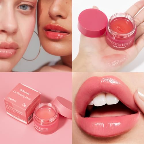 Sleeping Lip Mask, Long-Lasting Nourish & Hydrate, Balm, Oil, Skin Care, Moisturizing Lines Night Sleep Anti-chapped Cream (03# Grapefruit)