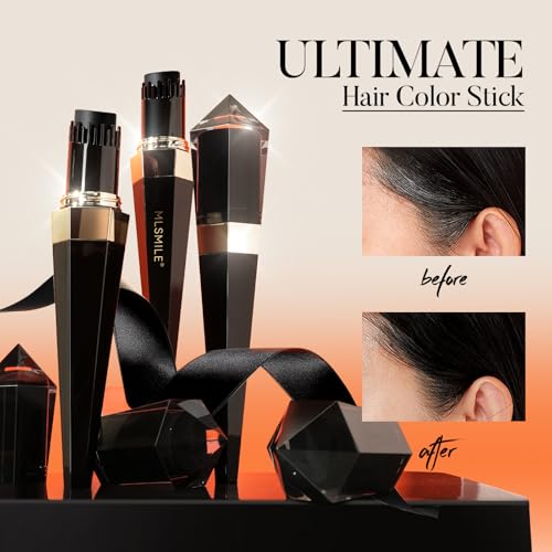 MLS MILE 2-In-1 Hair Color Stick with Built-In Comb, Dark Brown Gray Coverage