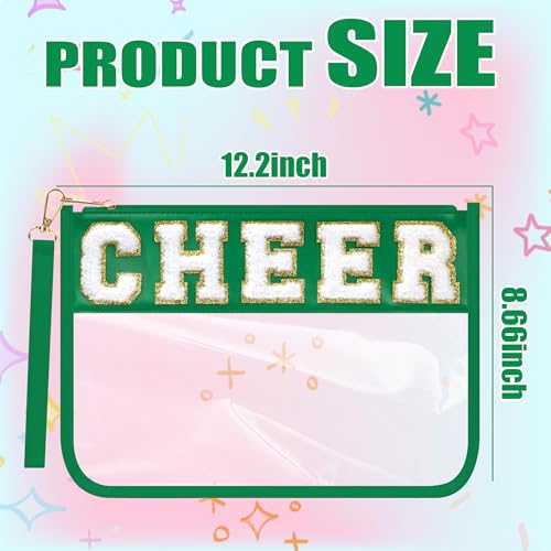 Chenille Letter Clear Makeup Bag for Cheerleaders