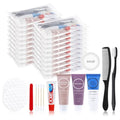Toiletries Kits Bulk Disposable Travel Supplies, Personal Hygiene Care Essentials Men Women Trial Size Toiletry Sets Amenities for Hotel/Camping/ Charity/Homeless/Shelter/Relief 7 in 1 (5 Pack)