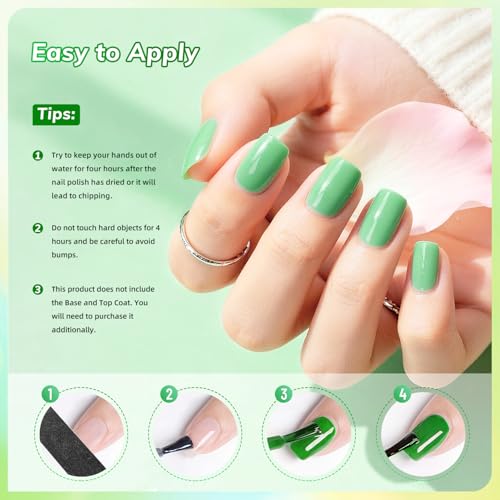 OpenLive Green Nail Polish Set 6-Piece Quick Dry