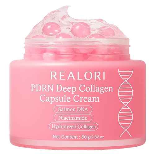 PDRN Capsule Cream with Vitamin C & Collagen ? Korean Boba Moisturizer for Face, Pink Jelly Cream for Deep Hydration, Skin Repair, and Glow ? Korean Skincare Gel for All Skin Types