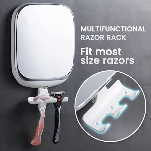 TAILI Fogless Shower Mirror with Razor Holder - No Drill