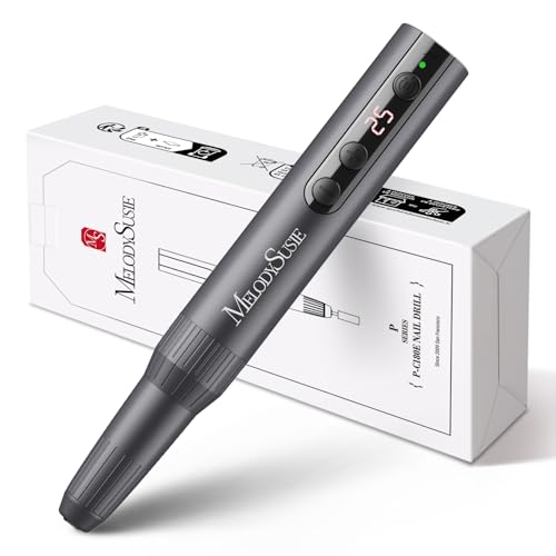 MelodySusie Rechargeable Cordless Electric Nail Drill with All in One Nail Brush Se