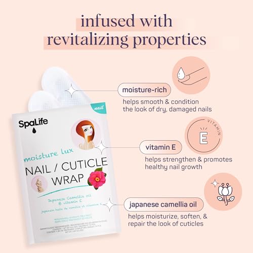 SpaLife Japanese Camellia Oil & Vitamin E Nail Cuticle Wraps (60 Count)
