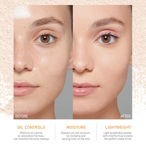 Mineral Sunscreen Setting Powder, SPF 35 Translucent Brush Powder, Long Lasting Lightweight Breathable Loose Powder for Face,Scalp & Hair, Oil Control Natural Matte Finish