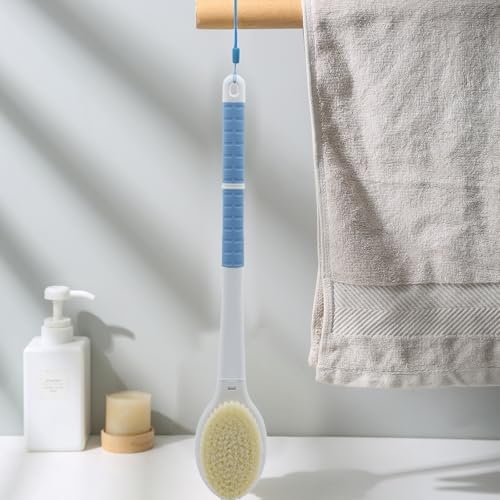 20.5" Long Handle Back Scrubber Shower Brush with Dual Bristles