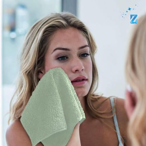 ZUPERIA 100% Cotton Washcloths 24 Pack - 12" x 12"