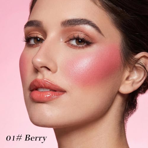 SPF 50 Blush Stick with Sunscreen - Waterproof Hydrating Cream Blush