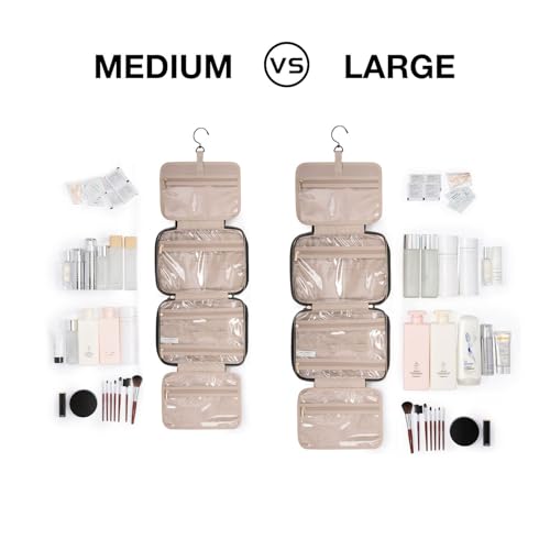 BAGSMART Large Toiletry Bag with Hanging Hook - Water-Resistant Travel Organizer