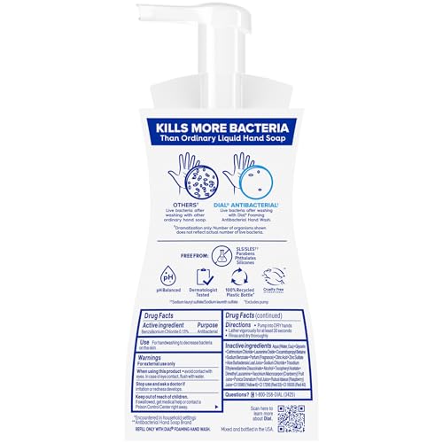 Dial Antibacterial Foaming Hand Wash Power Berries 7.5 fl oz Pack of 6