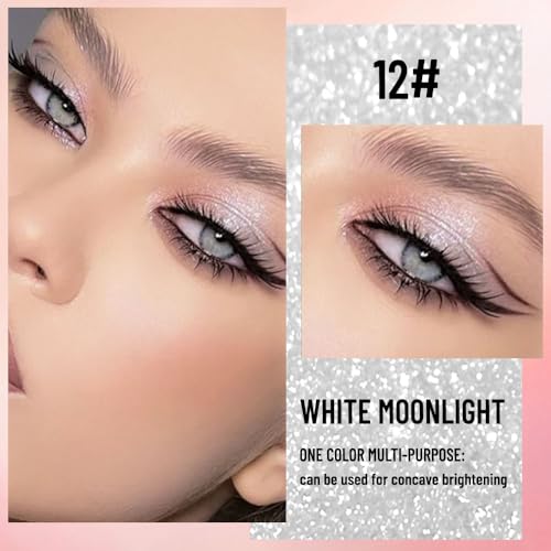 Silver Glitter Eyeshadow - Metallic Single Shadow Makeup