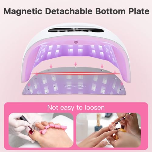 LetGoShop Professional UV LED Nail Lamp - 57W Fast Curing, Auto Sensor, 4 Timer Settings, LCD Display for Gel Polish