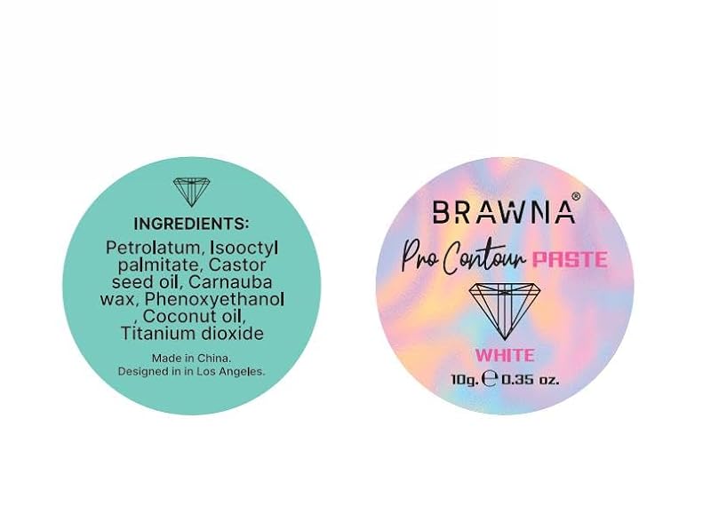 Brawna Pro White Contour Paste for Brows & Lips - 10g