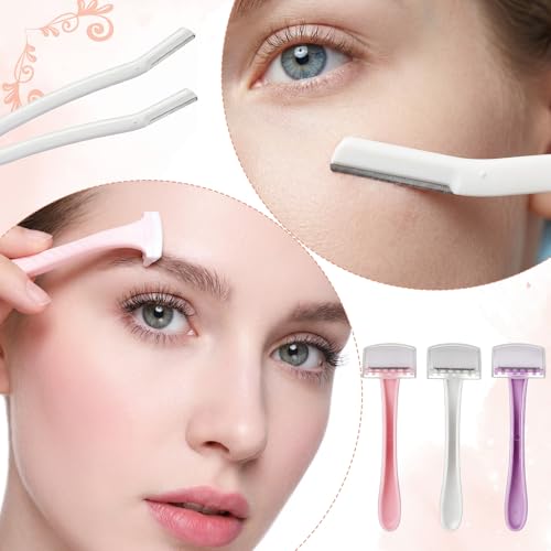 Dermaplane Razors for Face & Brows - 6-Piece Set, Stainless Steel Blades