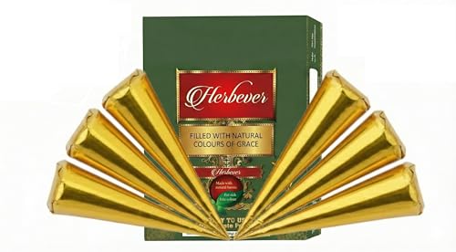 Ready-to-Use Reddish Brown Henna Hair Color Cones - 12 Pack