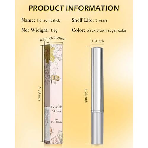 Tinted Lip Balm-2Pcs Hydrating Black Brown Pink Sugar Color Lip Tint Moisturizer,Shiny Honey Lip Care Balm for Dry Lip,Moisturizing Sheer Lip Gloss Lip Treatment, Christmas Lip Makeup Gift for Women