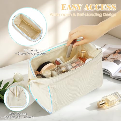 Fammart Waterproof Travel Makeup Bag - Extra-Large Organizer