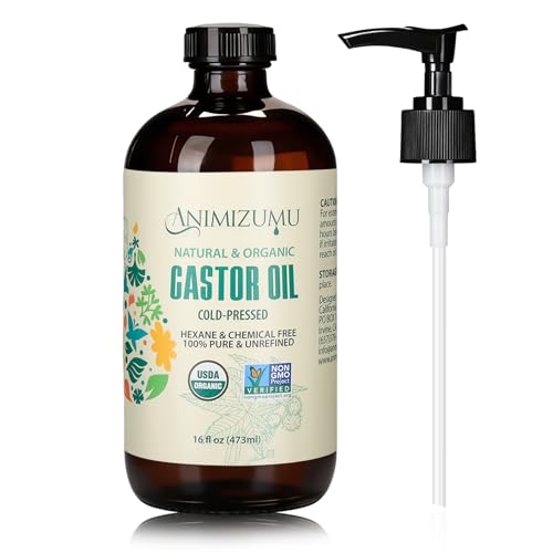 USDA Organic Cold Pressed Castor Oil - 100% Pure 16oz