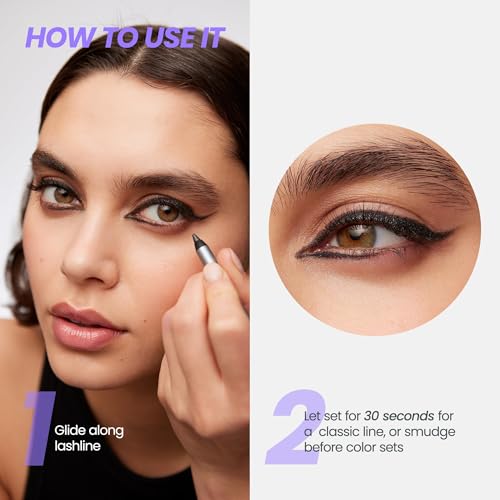 Wonderskin Waterproof Eyeliner Black Truffle with Sharpener - Long Lasting & Smudge-Proof