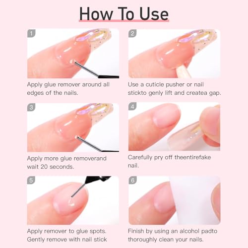 Press-On Nail Glue Kit with Non-Acetone Remover