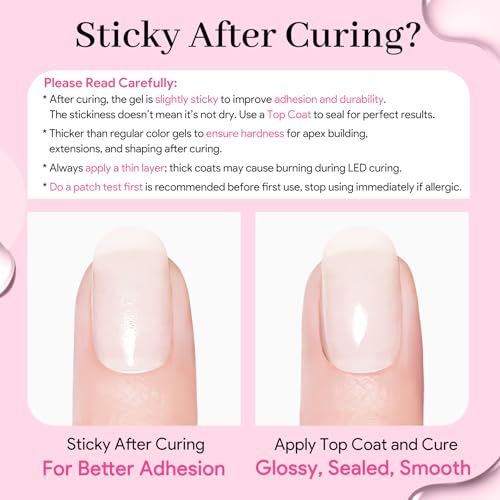 QIEK Builder Nail Gel Polish Milky White - 16ml 8-in-One for Natural & French Nails