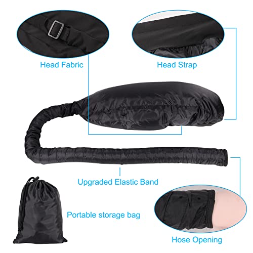 Large Hooded Hair Dryer Bonnet Cap with Long Tube