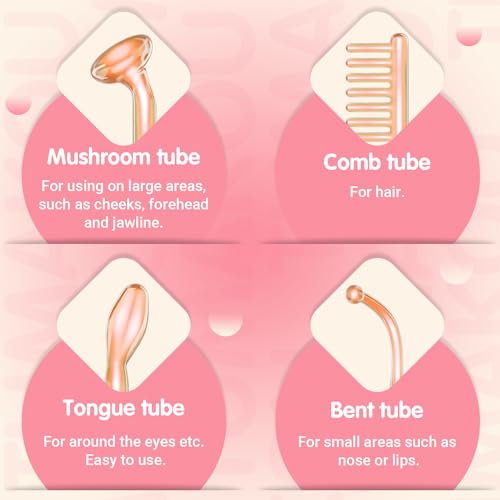 TUMAKOU High Frequency Facial Machine - 4 Tube Wand Device