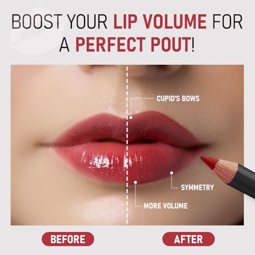 Lip Liner Pencil 15 Shades - Beauty Artist Choice Tango Collection Lipliner Matte Finish, Creamy Texture, Long Lasting Color, High Pigmented Lip Pencils