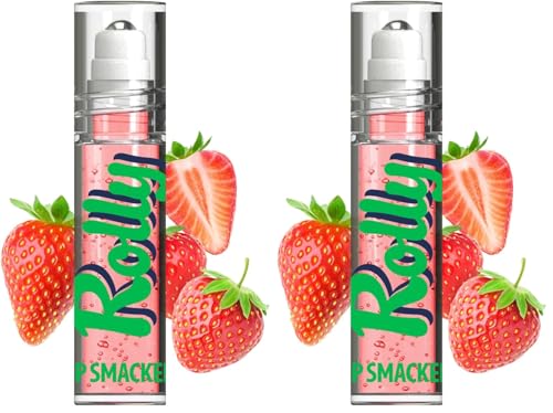Lip Smacker Rolly Lip Gloss Strawberry - Cooling Roller Ball (2 Pack)