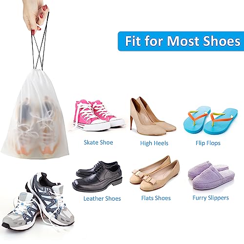 Waterproof Drawstring Shoe Bags, 15.7x11.8", 5-Pack