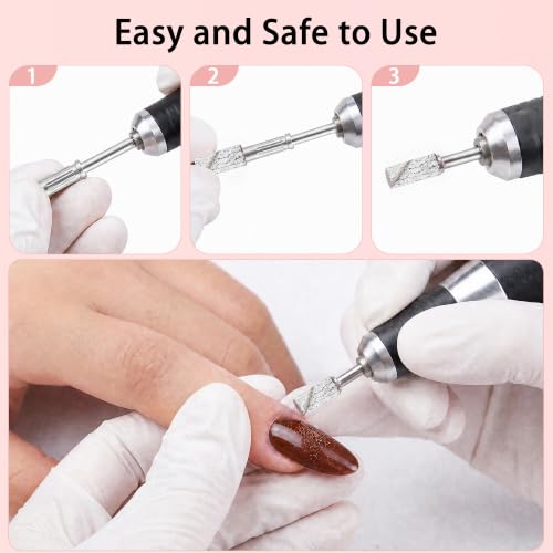 200 Pcs Zebra Nail Drill Sanding Bands 180 Grit with Mandrels