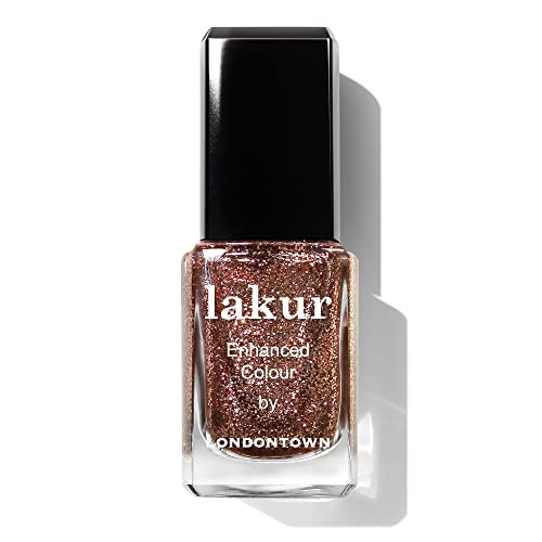 LONDONTOWN Lakur Nail Polish Rosé All Day – Nude & Brown shades, 0.4 fl oz, vegan, 21+ free