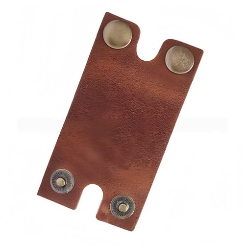 Genuine Leather Safety Razor Travel Case with Button Lock