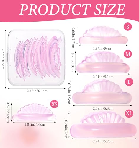 Lash Lift Pads Set 5 Pair Silicone Self-Adhesive XS-XL