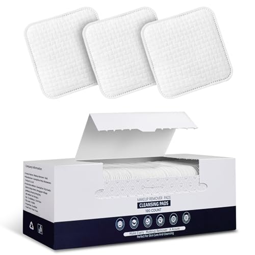 Premium Lint-Free Cotton Pads 100 Count - Makeup Remover