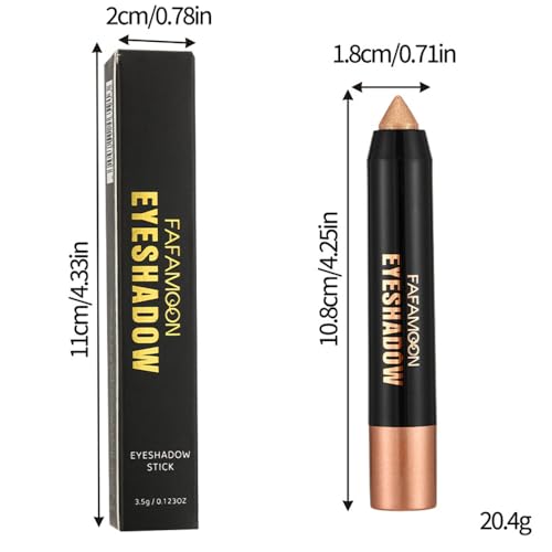 FeiCuiYun Monochrome Cream Glitter-Shimmer Eyeshadow Stick Palette - Dark Brown A06