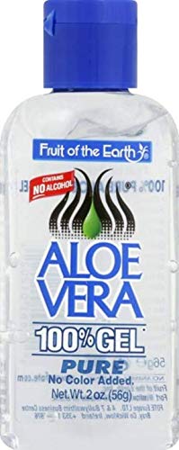 Fruit of the Earth Aloe Vera Gel 100% Pure, 2 oz (3-Pack)
