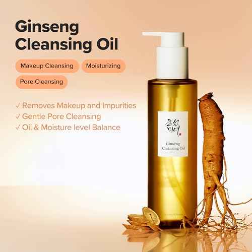 Beauty of Joseon Ginseng Cleansing Oil Waterproof Makeup Remover for Sensitive, Acne-Prone Facial Skin. Korean Skin Care for Men and Women, 210ml, 7.1 fl.oz